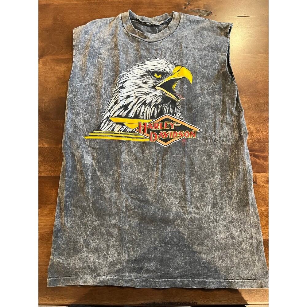 Vintage Harley-Davidson Acid Wash Muscle shirt Men’s no tag READ DESCRIPTION